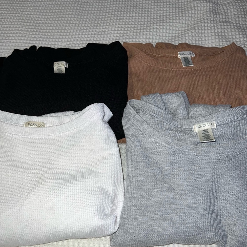 4 long sleeve crop shirts